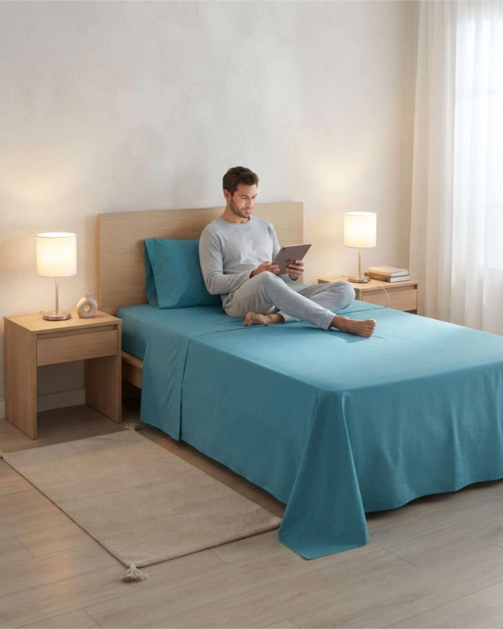 Juego De Sabanas Estilo De Revista Para Dormitorio Plaza y Media m2-1