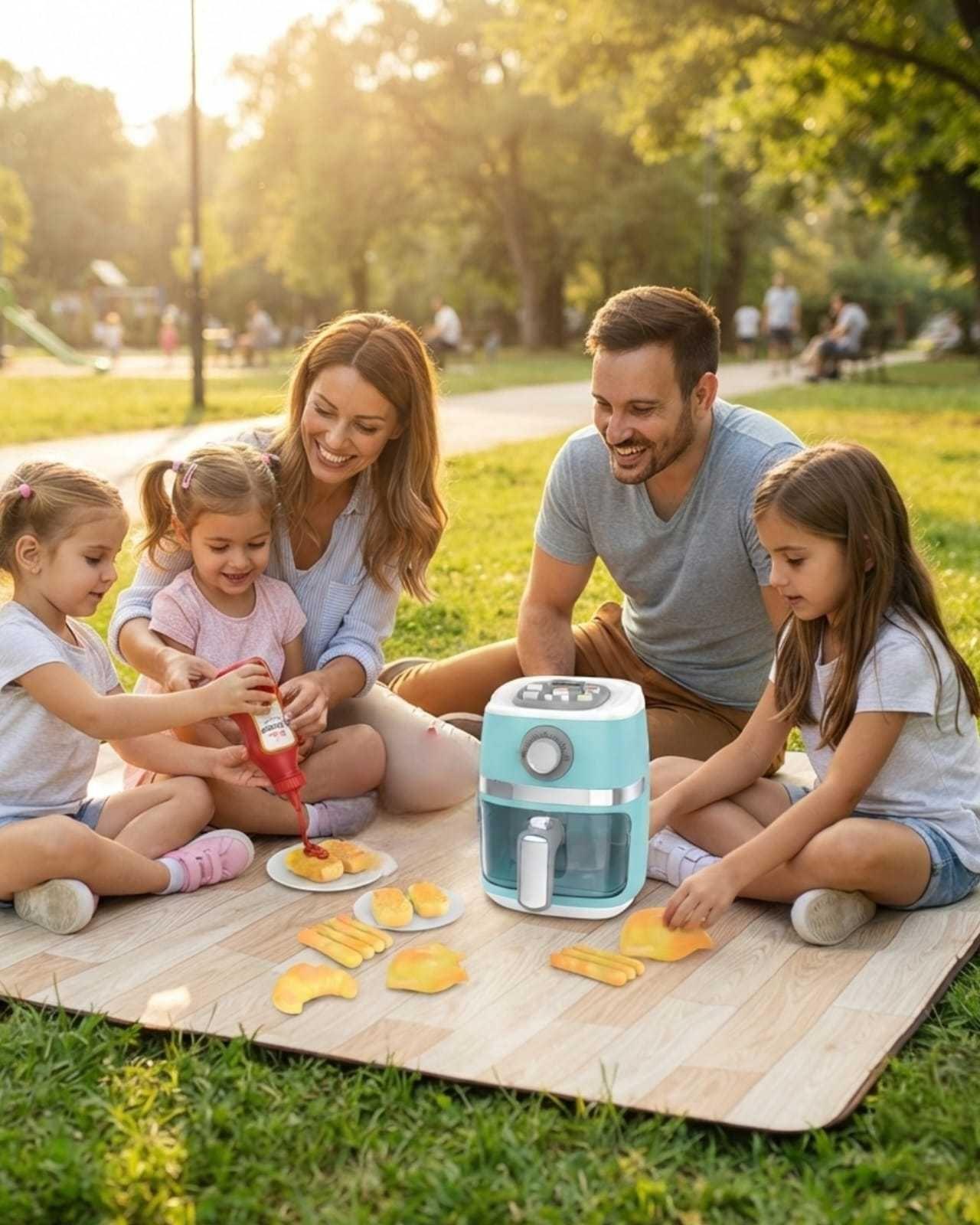 Set Freidora De Aire Y Comida De Juguete Con Accesorios-4