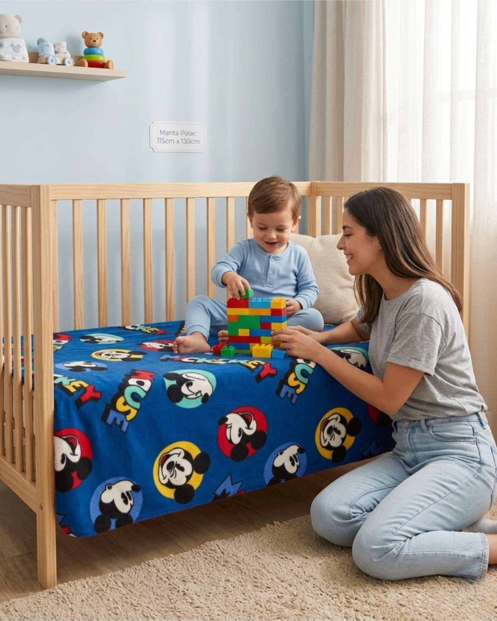 Manta Mickey Mouse Polar Infantil Suave y Ligera -4