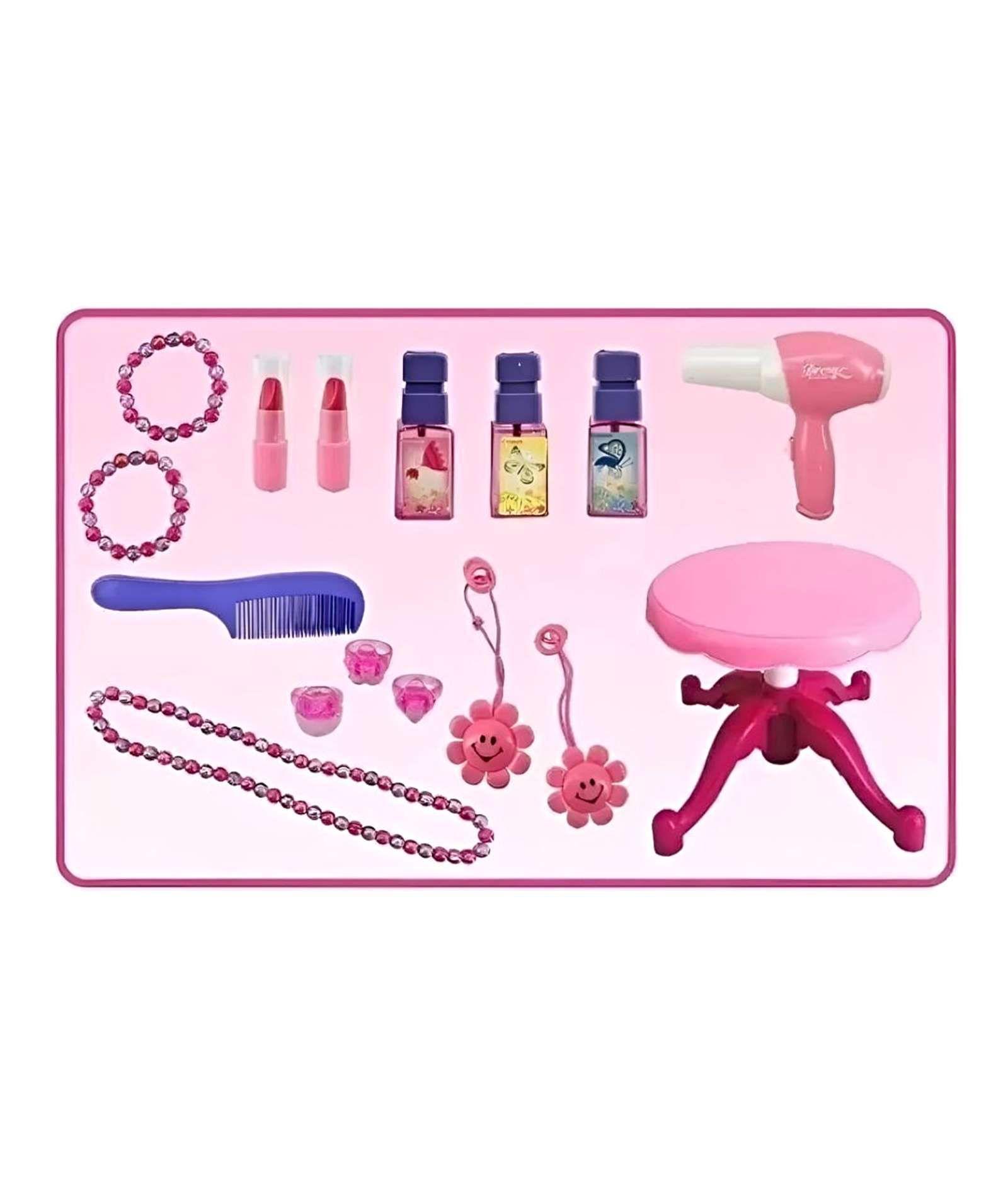 JUEGO SET PEINADORA DE BELLEZA ESPEJO MÁGICO INFANTIL-2