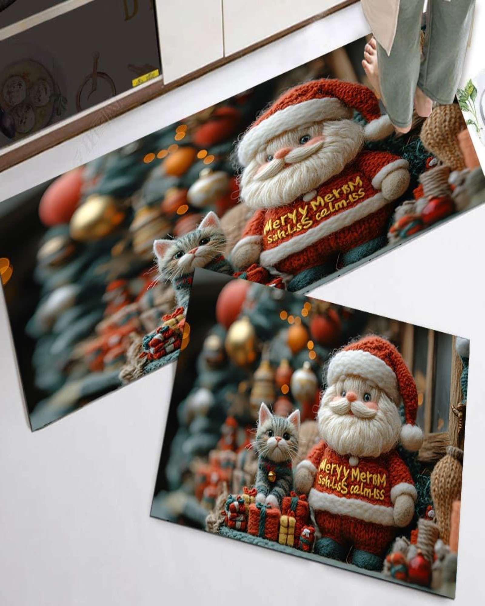 SET DE ALFOMBRA NAVIDEÑA PARA LA COCINA s02-3