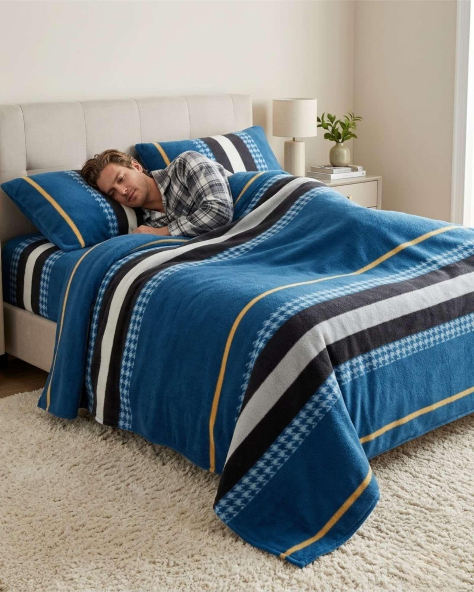 Juego de Sábanas Invierno Polar Premium King Máximo Abrigo 02-0