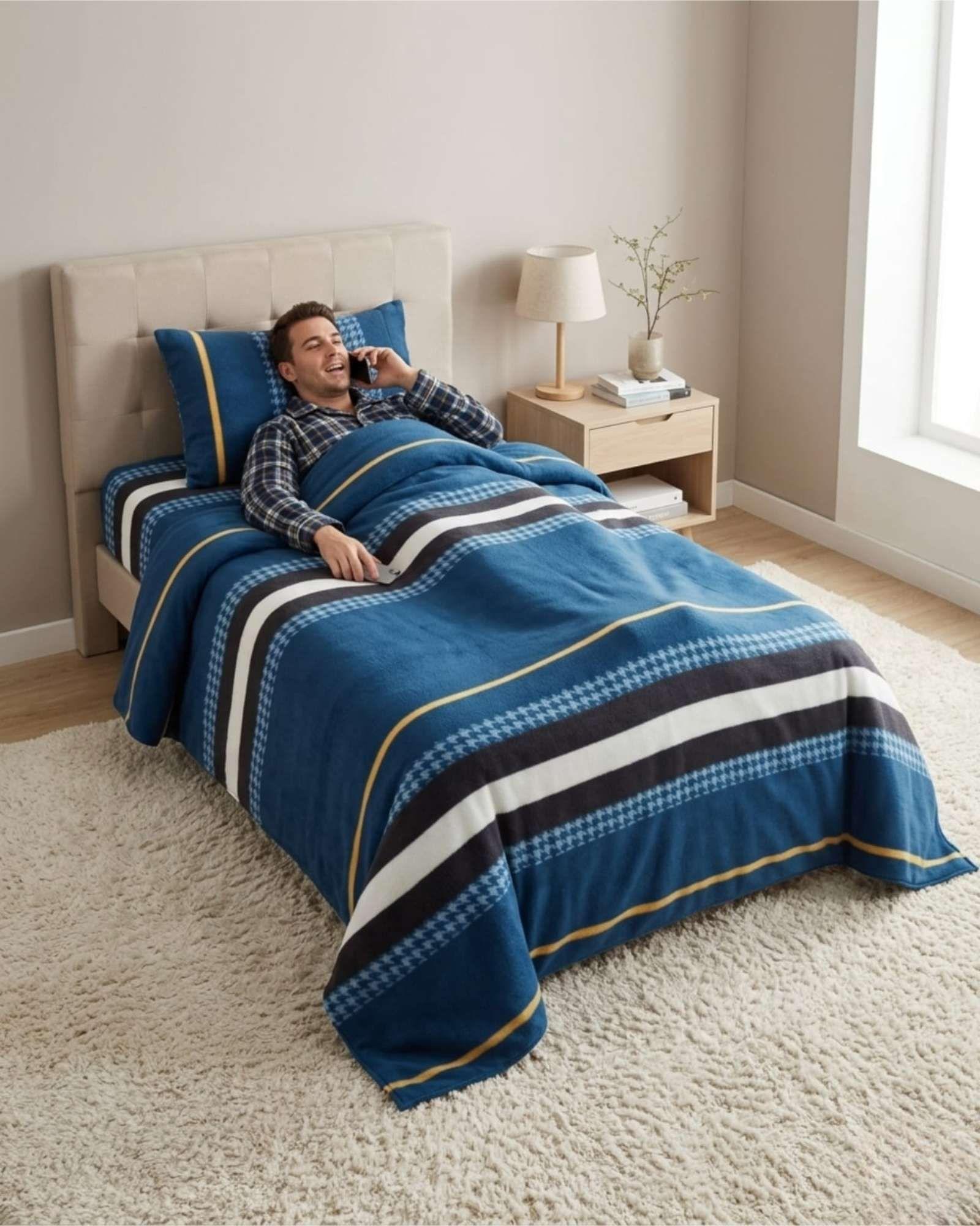 Juego de Sábanas Invierno Polar Premium King Máximo Abrigo 02-1