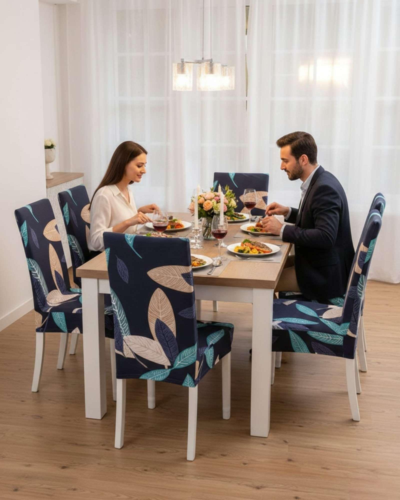 Pack de 6 fundas elasticas para sillas con diseño moderno M26-4