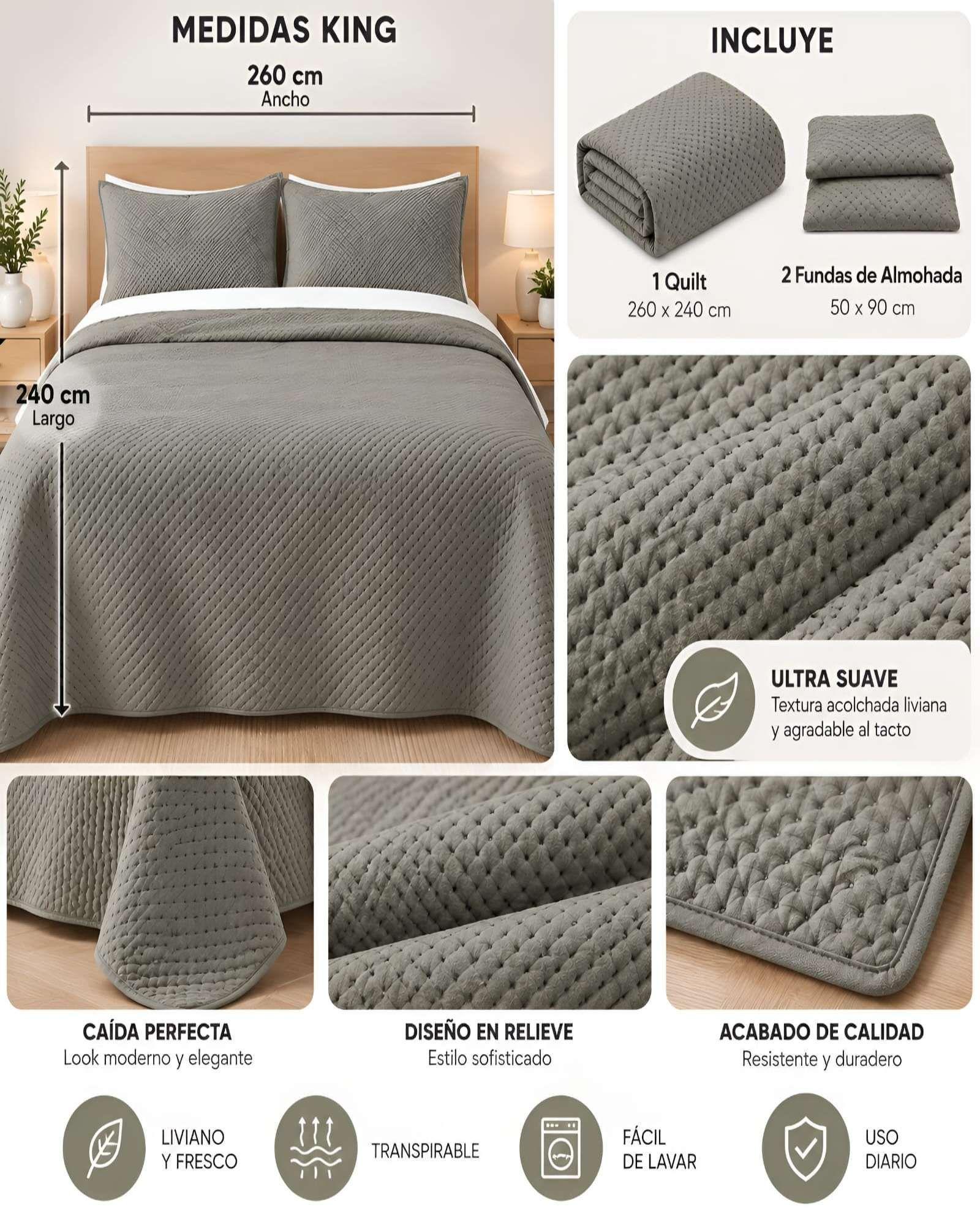Cubrecama King Cádiz Ultra Soft Mashini 260x240 03-4