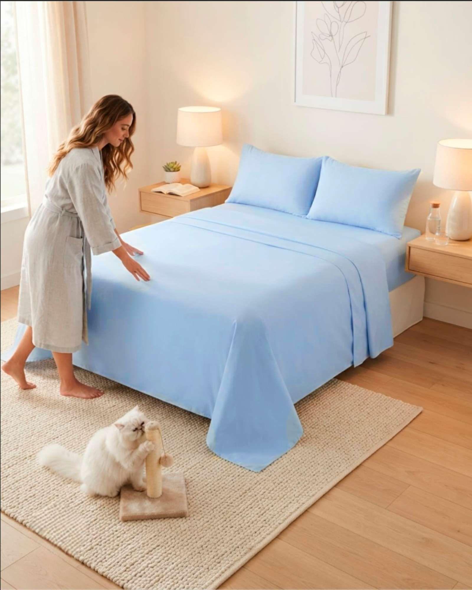 Juego De Sabanas Estilo De Revista Para Dormitorio King m7-1