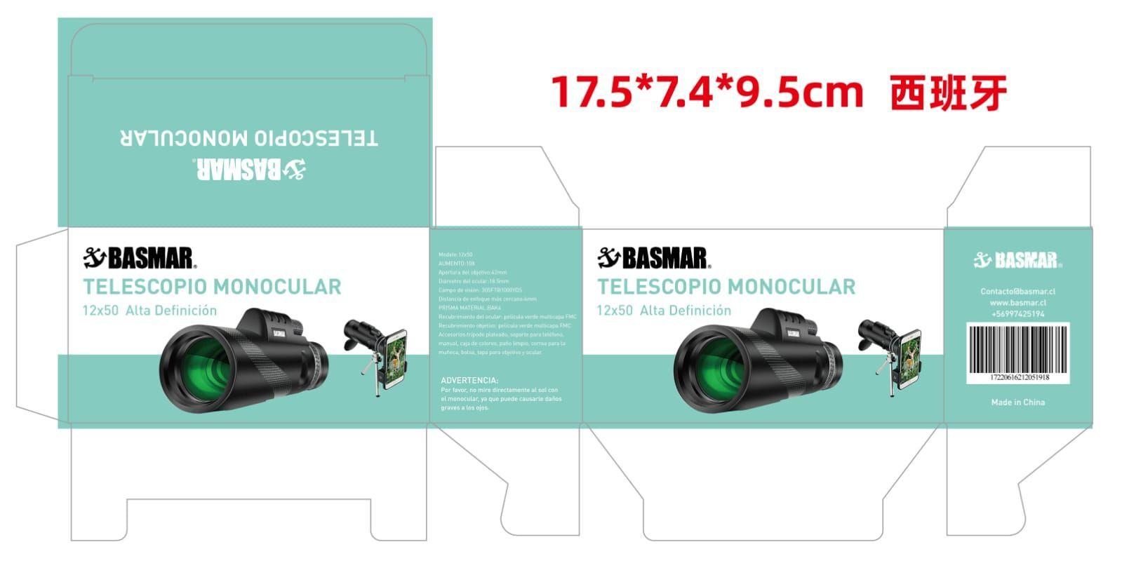 TELESCOPIO MONOCULAR 12X50-6