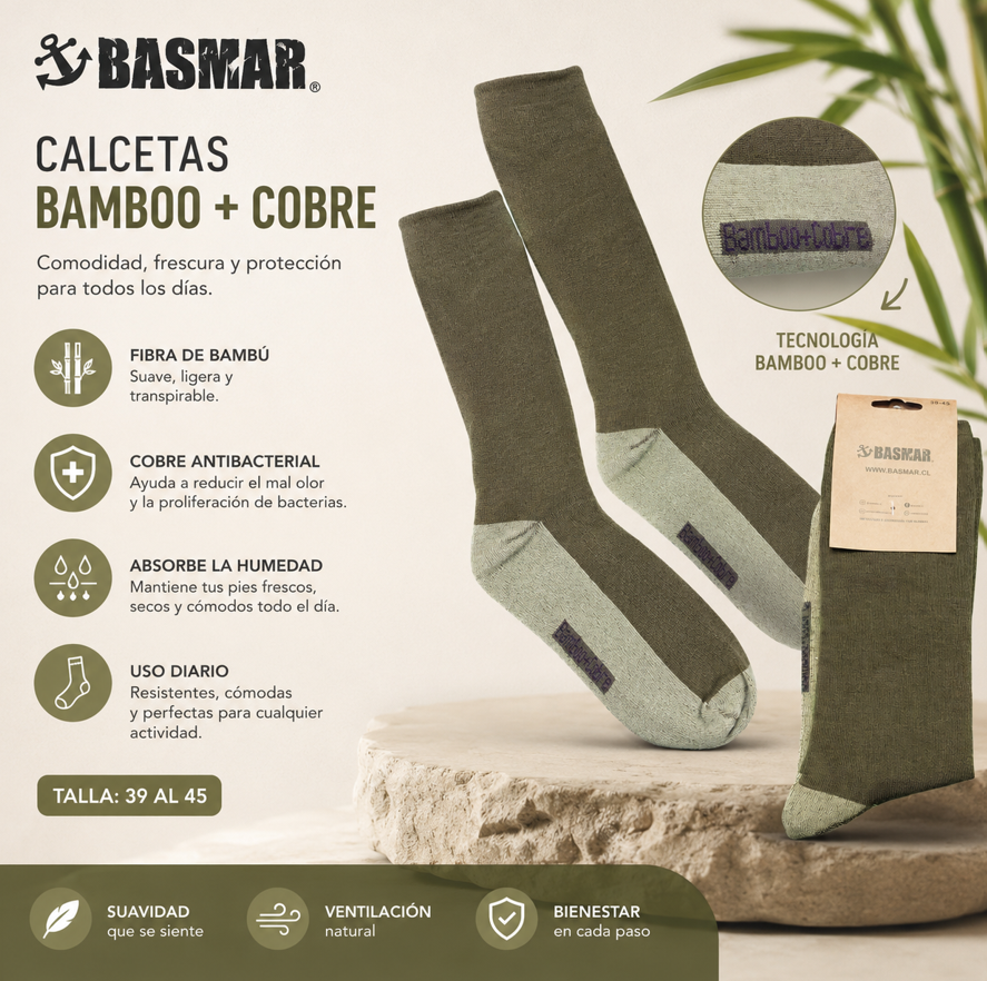 CALCETA VERDE BAMBOO BASMAR-3