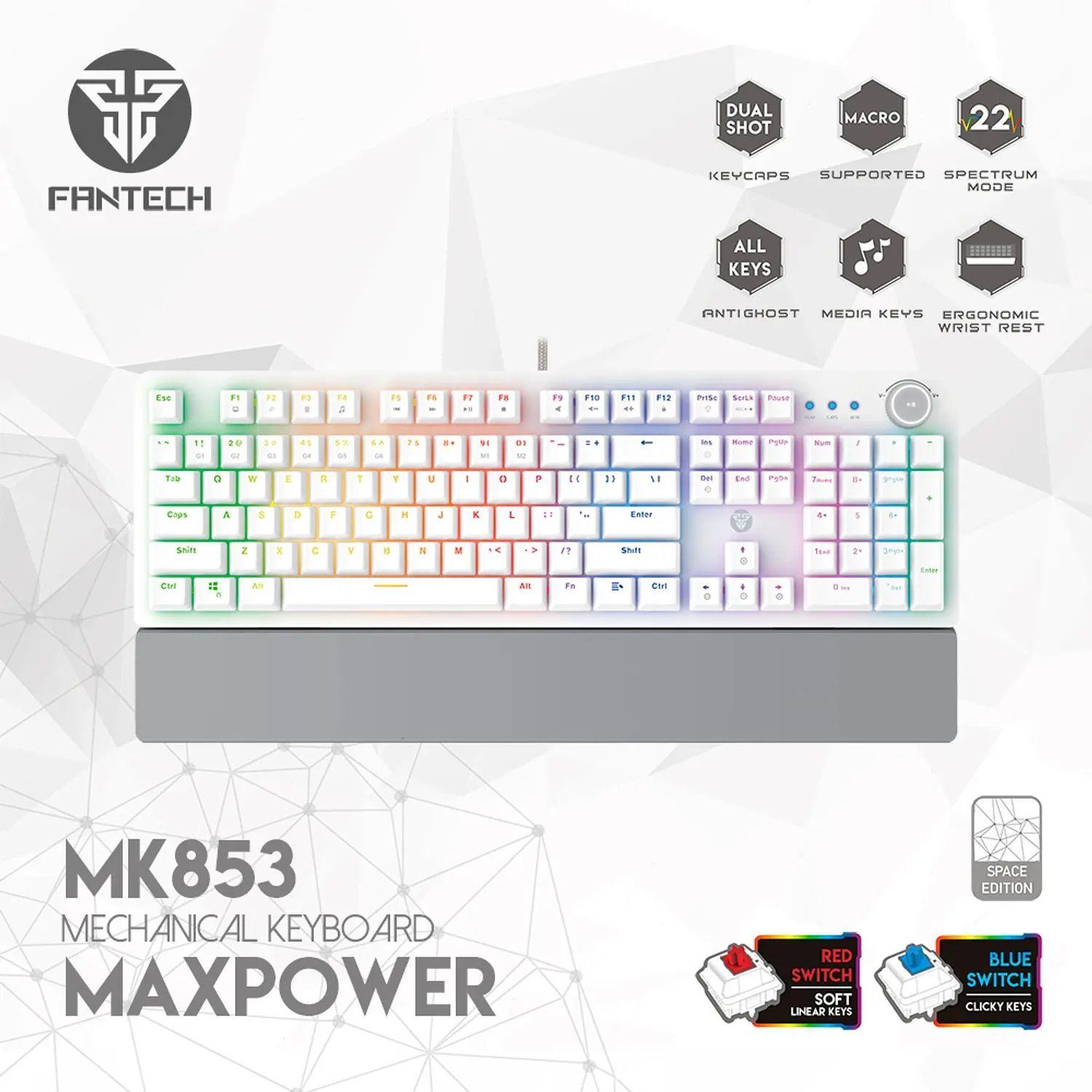 Teclado Mecanico Fantech Maxpower Mk853 Rgb Space-2