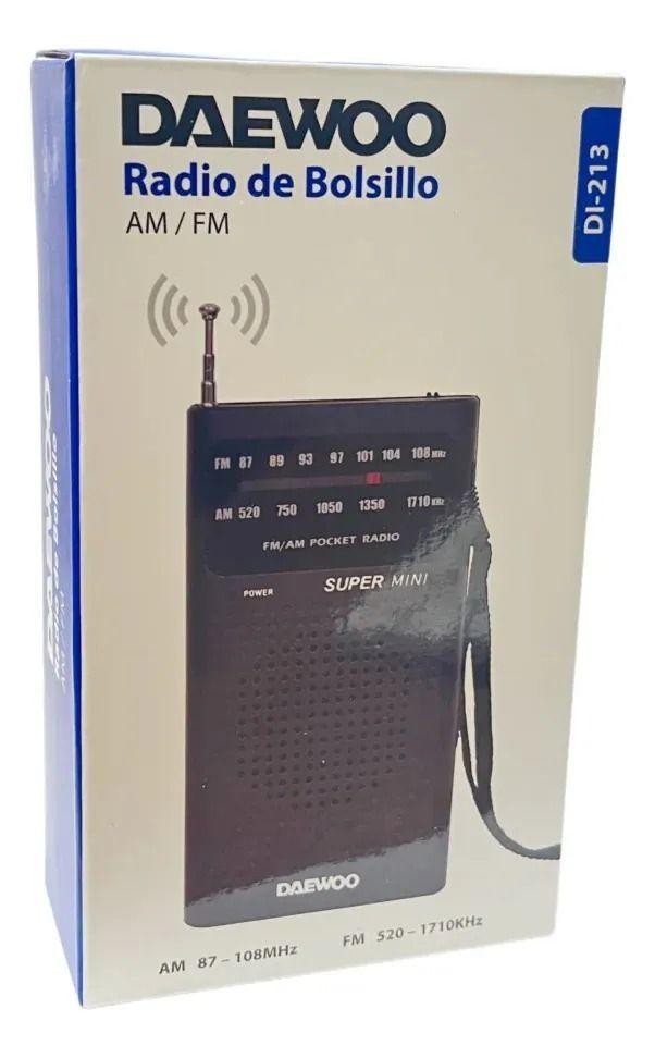 Radio De Bolsillo 2 Banda Am fm Negro Daewoo Di 213-2