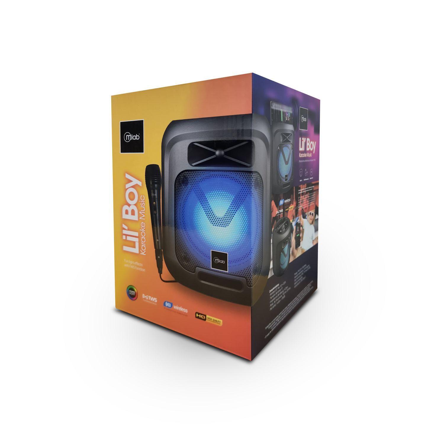 Parlante Mlab Lilboy Portable Karaoke Tws Bluetooth Negro-4