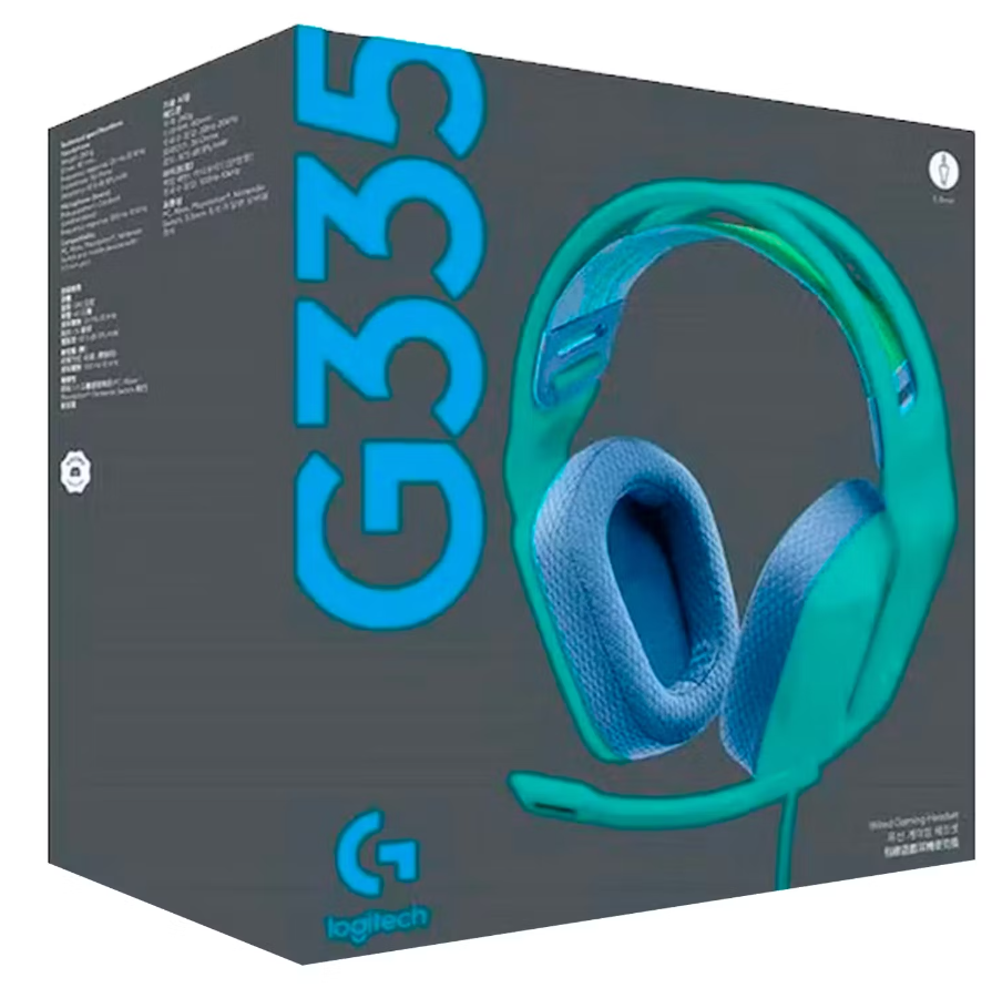 Audífonos Gamer Logitech G335, Con Micrófono Menta-1