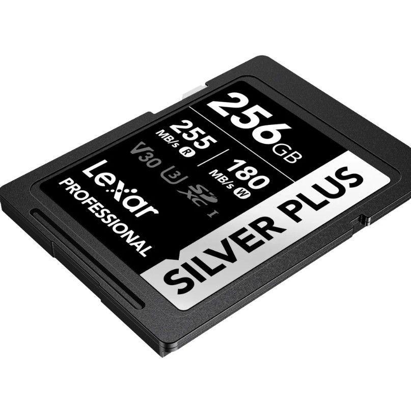 Tarjeta de memoria LEXAR 256GB SILVER PLUS SDXC UHS I V30 255 180MB-2
