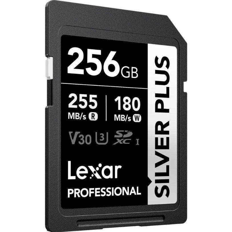 Tarjeta de memoria LEXAR 256GB SILVER PLUS SDXC UHS I V30 255 180MB-1