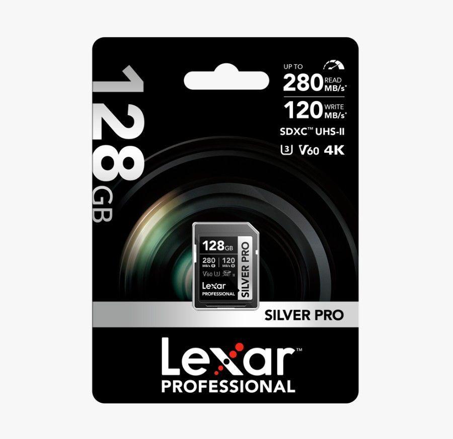 Tarjeta de memoria LEXAR 128GB SDXC UHS II 280 120V60 4K SILVER PRO-2