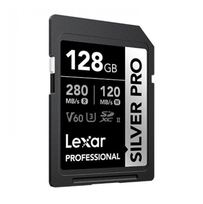 Tarjeta de memoria LEXAR 128GB SDXC UHS II 280 120V60 4K SILVER PRO-0