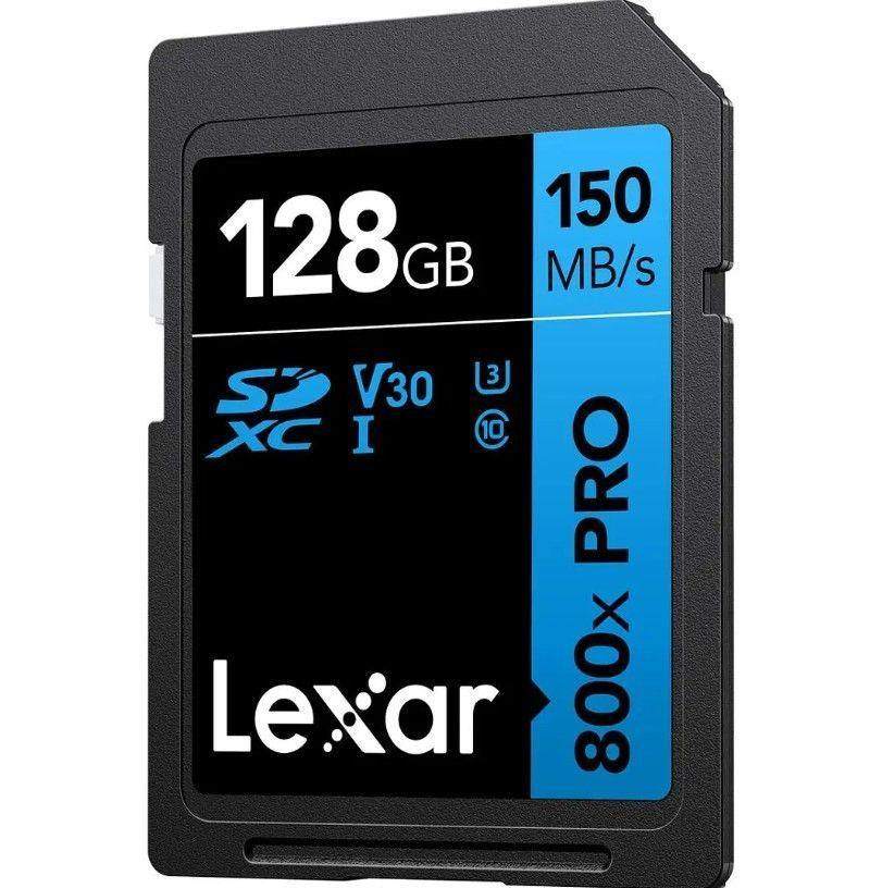 Tarjeta de memoria Lexar SD 128GB 800x PRO 150mb V30 HP SDXC UHSI-2
