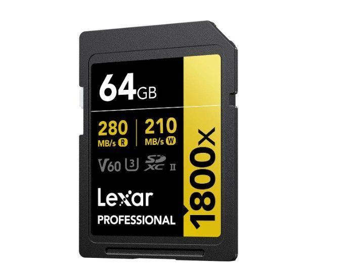 Tarjeta de Memoria SD Lexar 64GB Gold UHS II SDXC-3