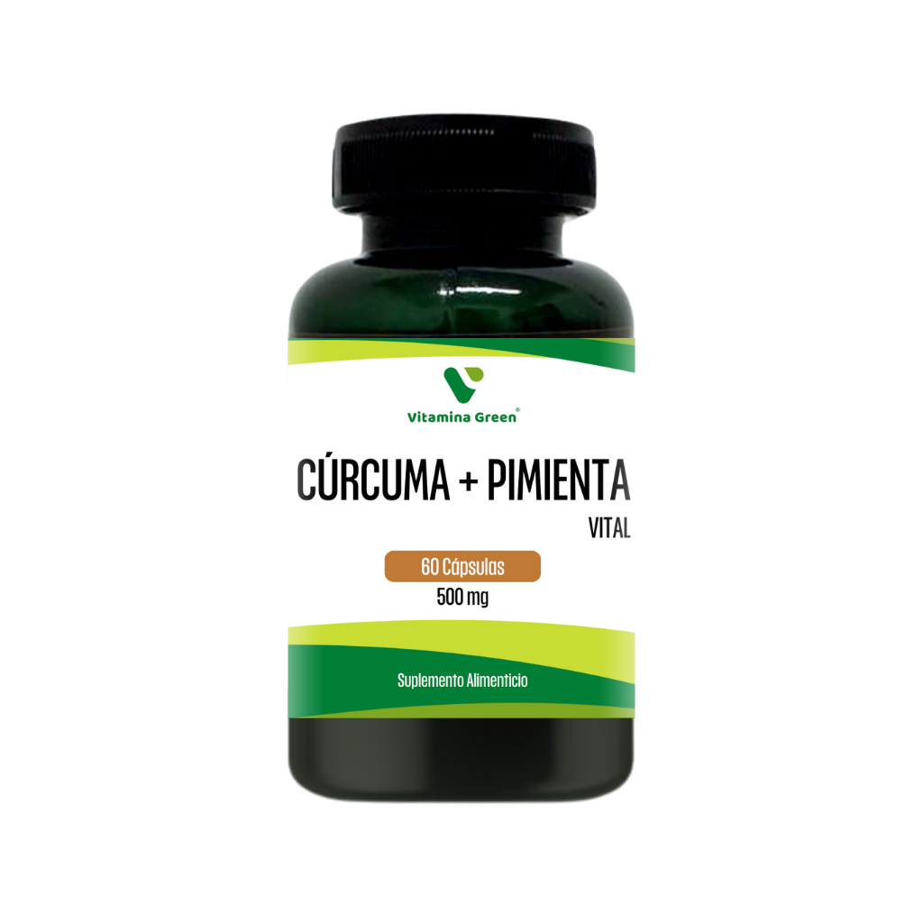 Curcuma Pimienta Suplemento 500 mg - 60 cápsulas-0