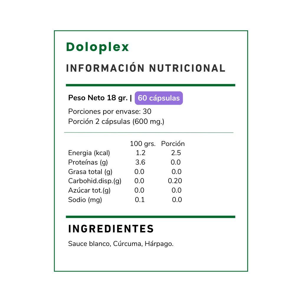 Doloplex Suplemento 300 mg - 60 cápsulas-1