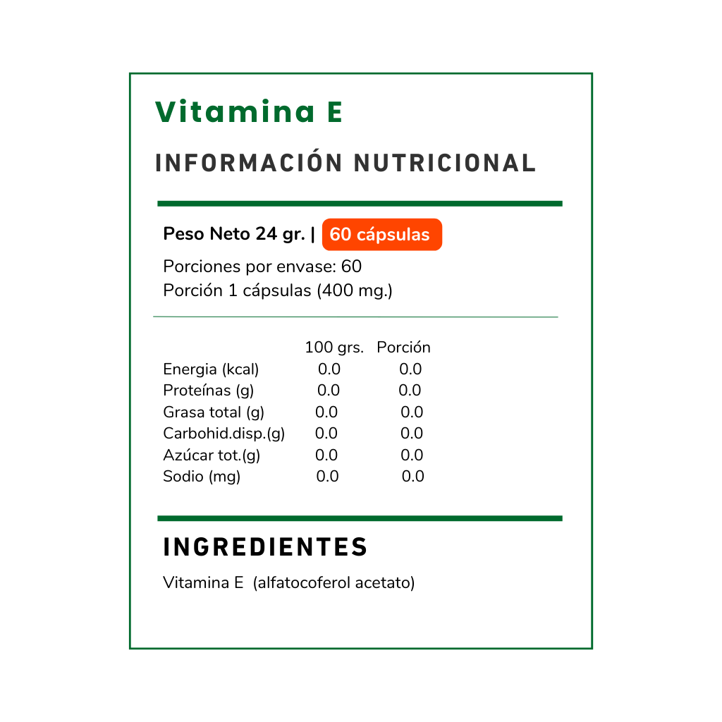 Vitamina E Suplemento 600 UI - 60 cápsulas-1