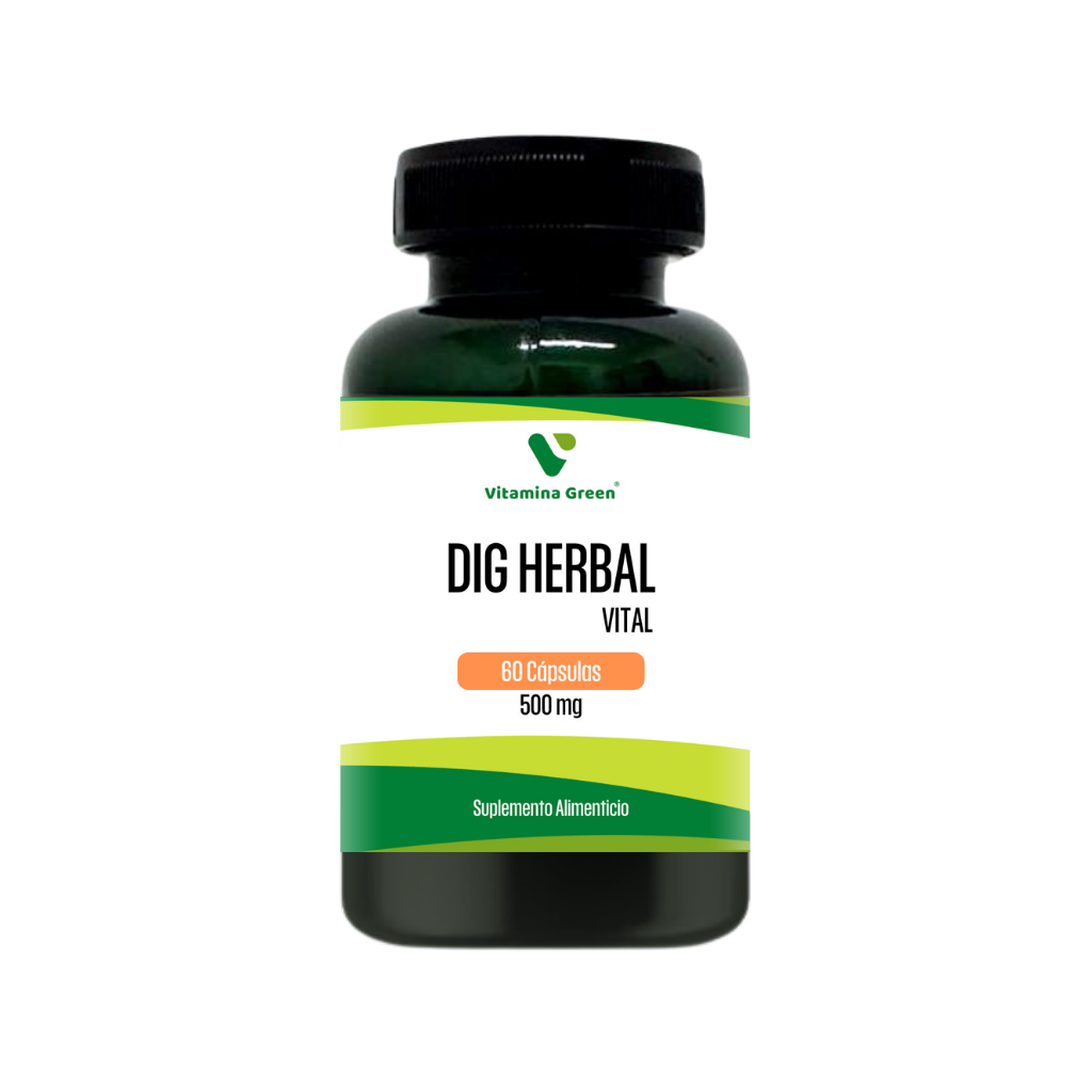Dig Herbal Suplemento 500 mg - 60 cápsulas-0