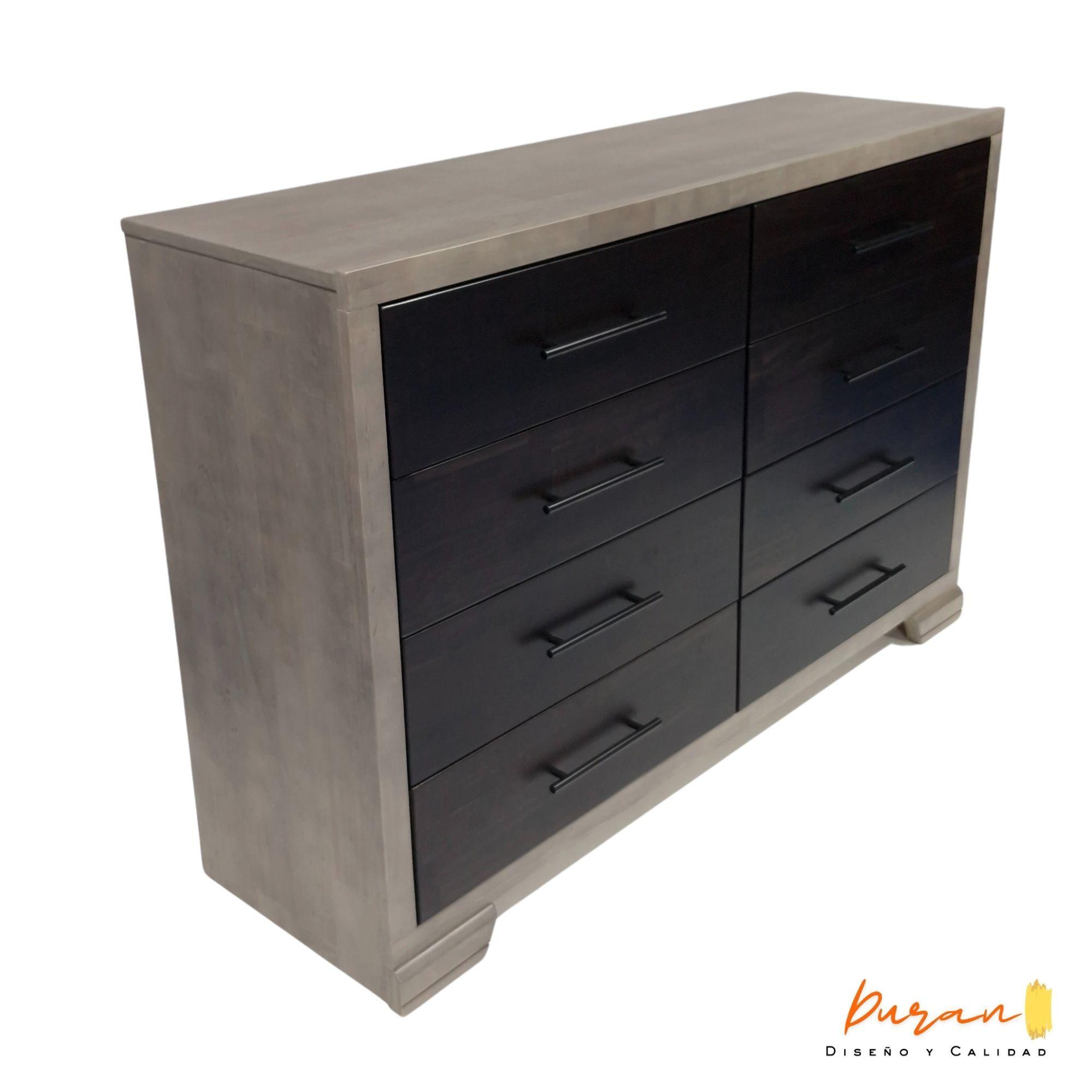 Comoda IZAN 8 Cajones-Gris Ceniza-3