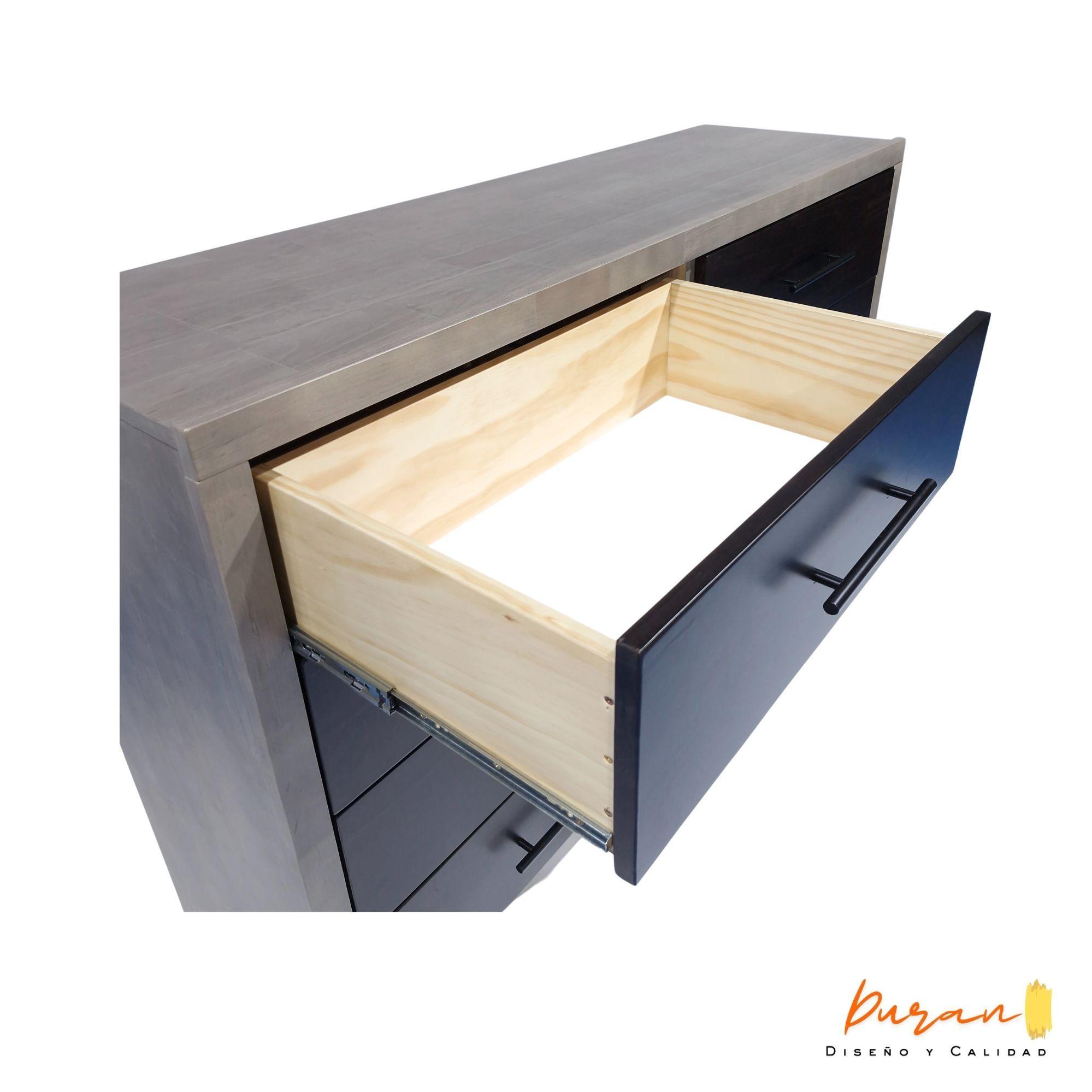 Comoda IZAN 8 Cajones-Gris Ceniza-4