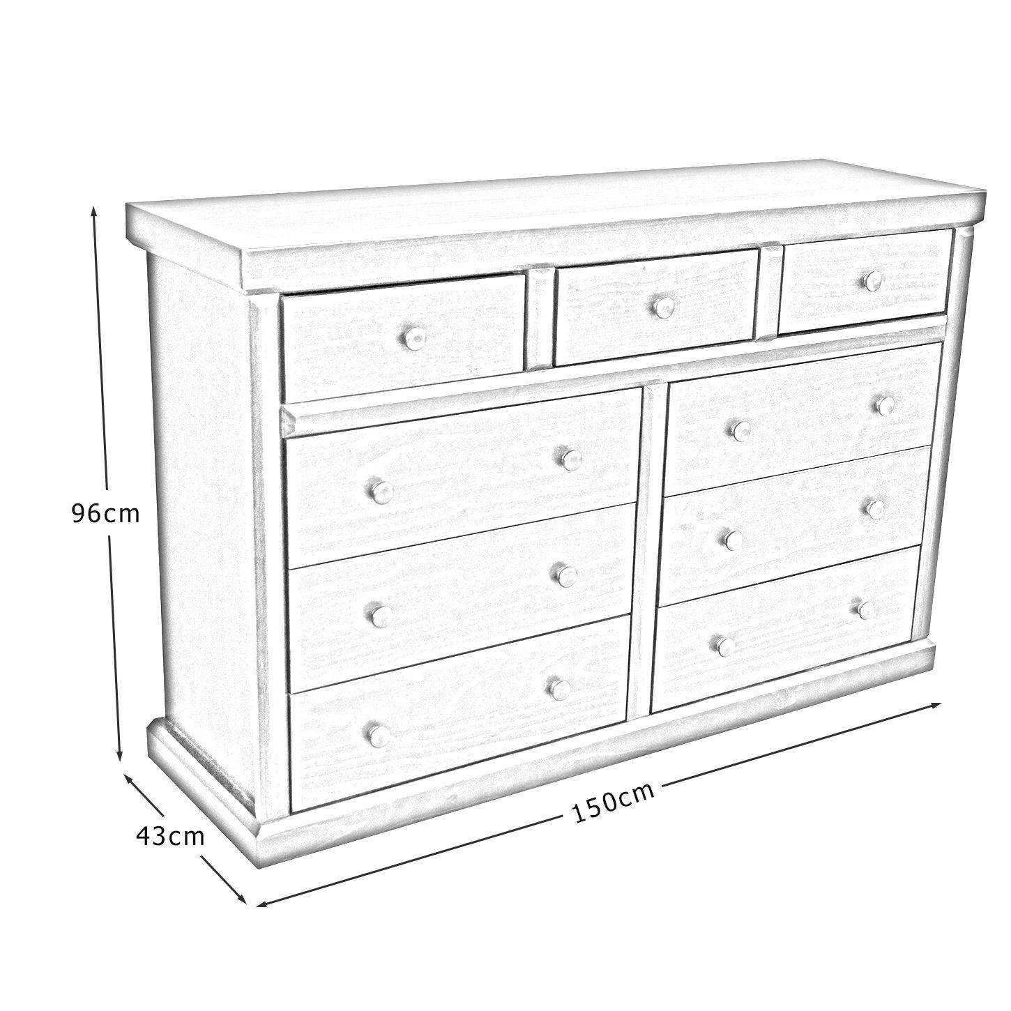 Comoda Victoria Nogal 9 Cajones-6