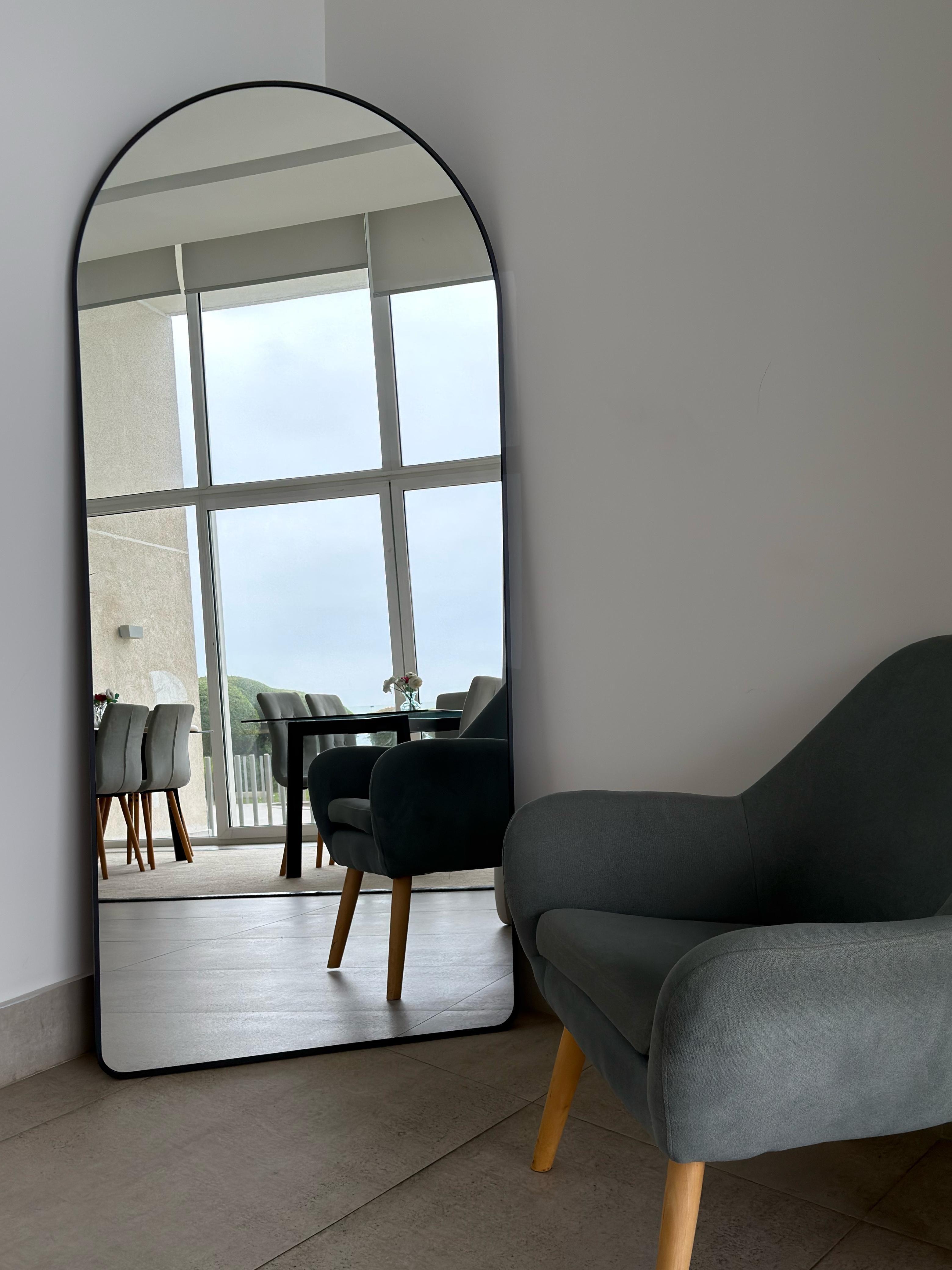 Espejo Arco Cuerpo Entero con Marco de Aluminio 180x80 cm-1