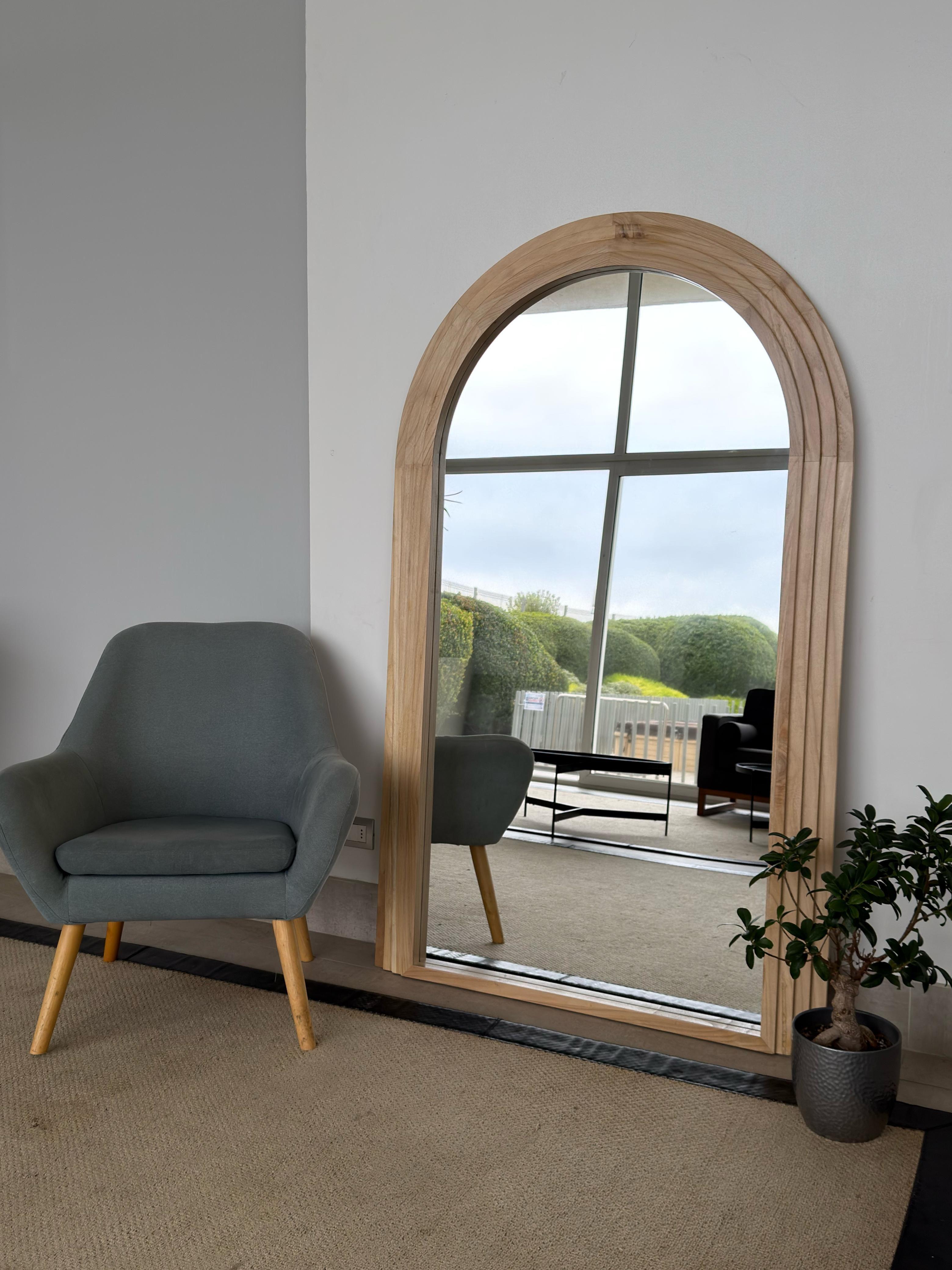 Espejo Arco Cuerpo Entero con Marco de Madera AUREO 180x110 cm-2