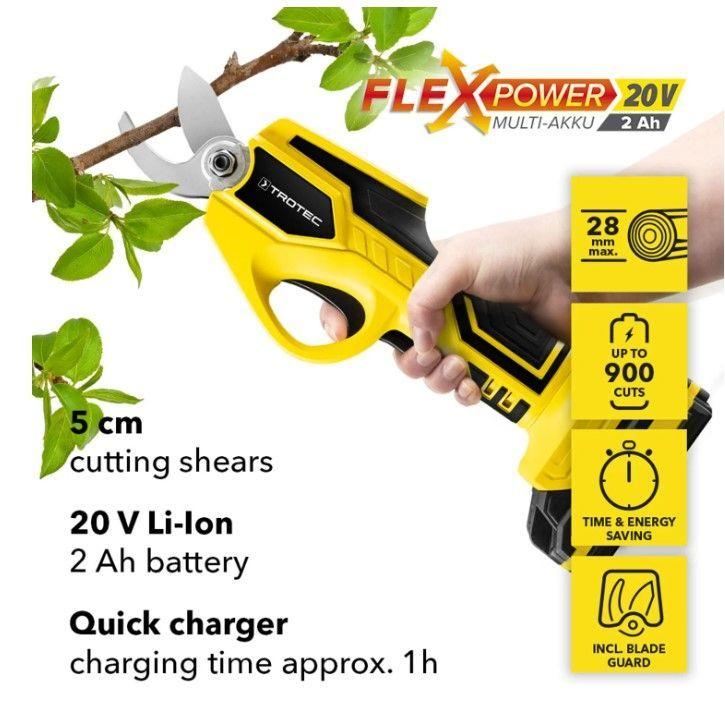 Tijera de jardín TROTEC / PGSS 15-20V-3