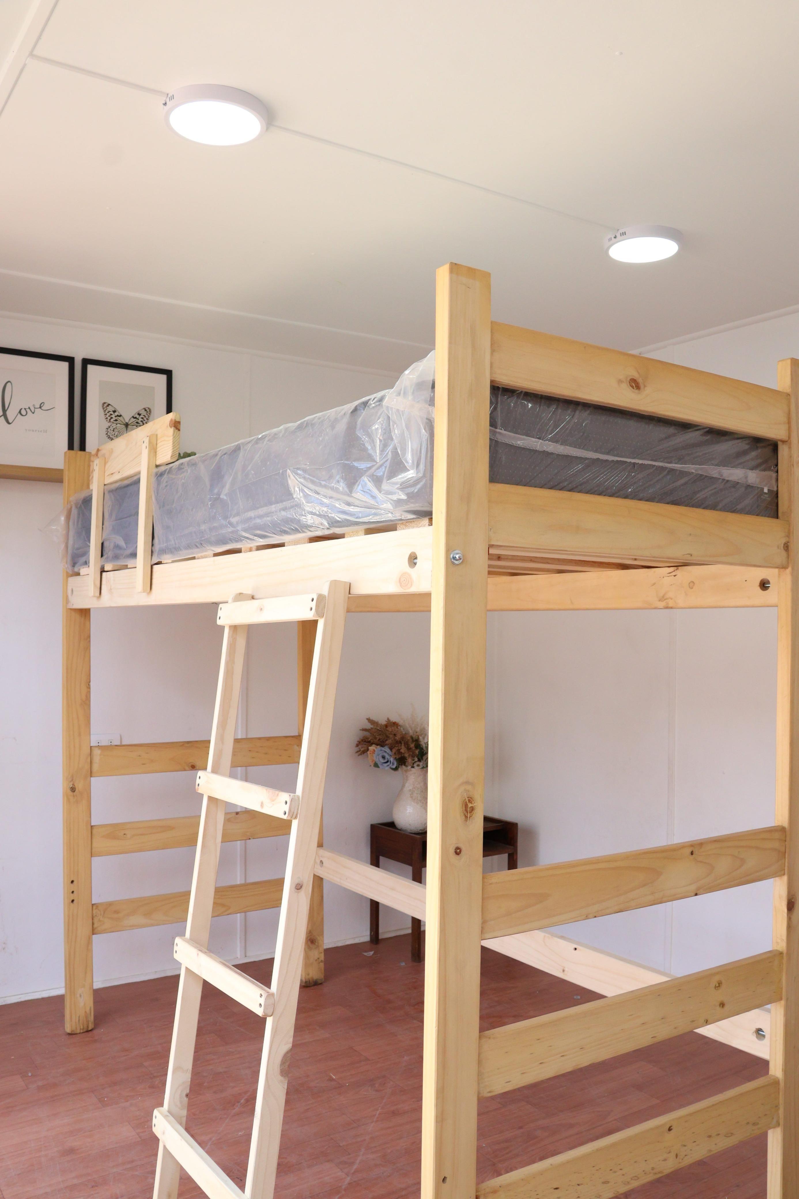 Cama Alta Madera Bella 1.0 plazas Natural(solo cama)-1
