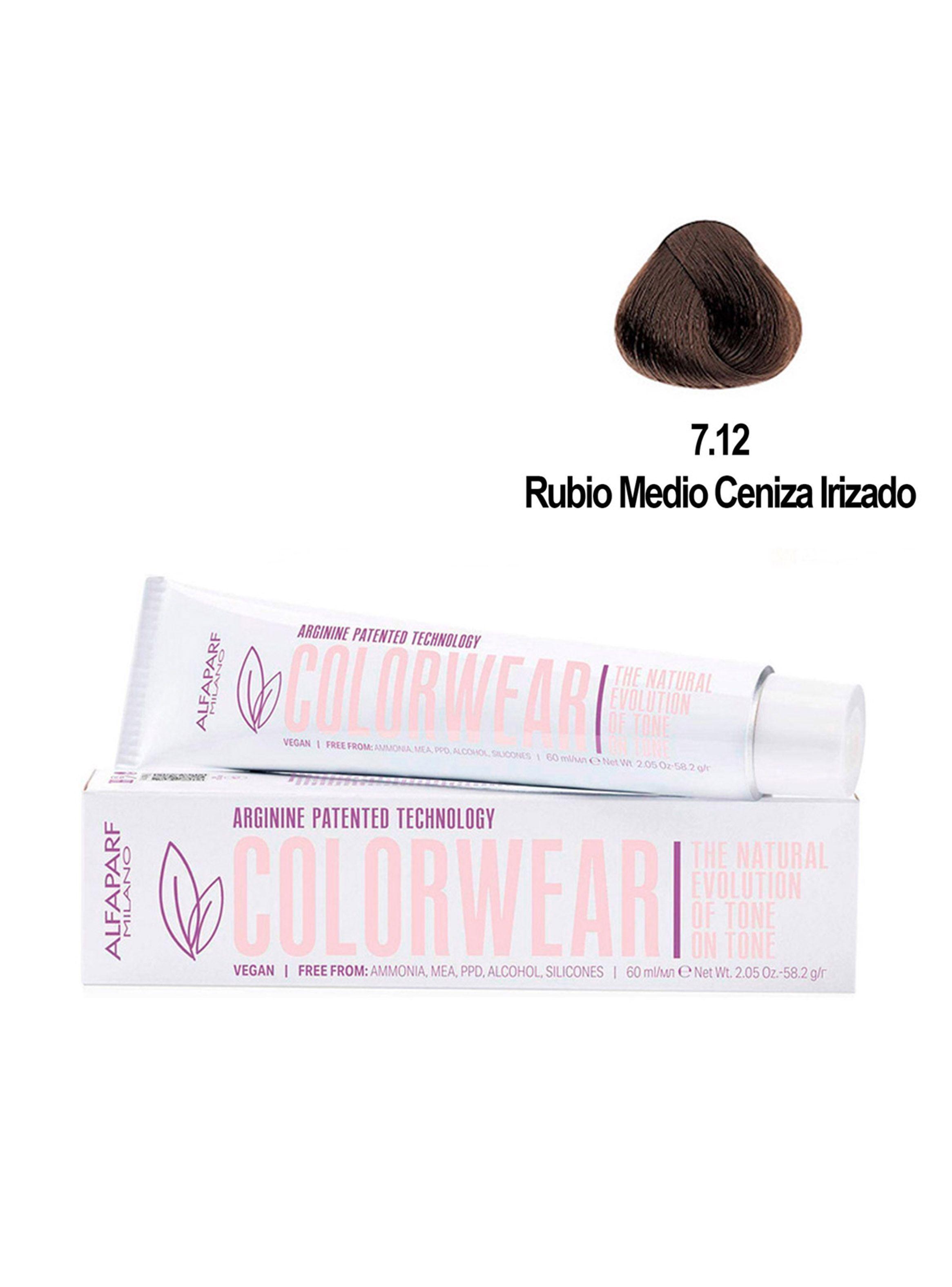 Kit 6 Tintura Vegana Color Wear N°7.12 Alfaparf + 6 agua 20V-2
