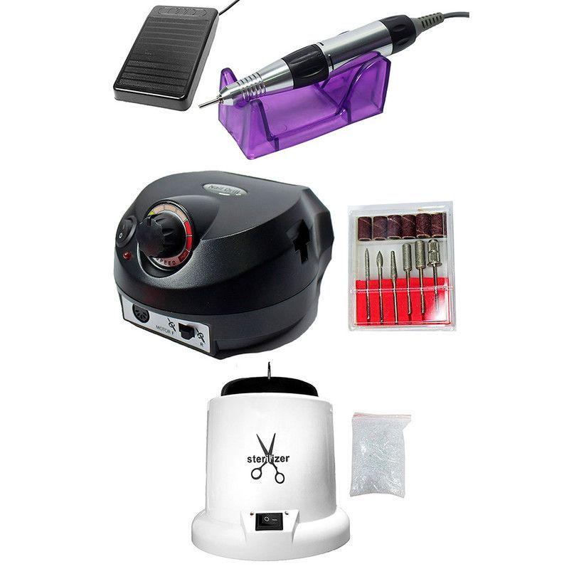 Torno Manicure 30000Rpm + Esterilizador Dremel-0