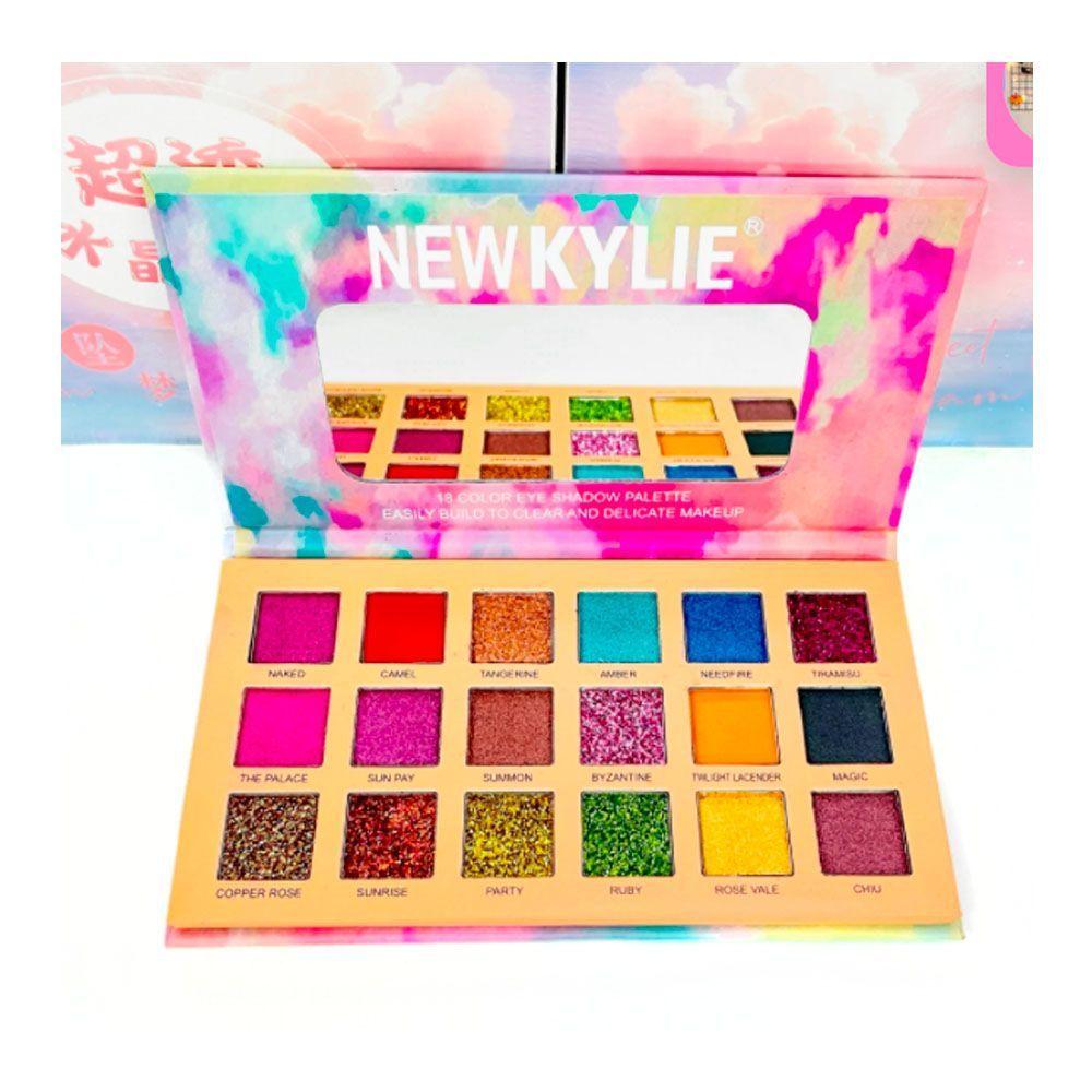 Paleta sombras 18 colores espejo primer ojos glitter CVL-1