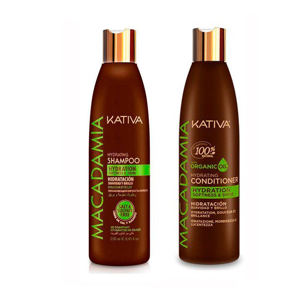 Shampoo + acondicionador macadamia hidrata suavidad Kativa-0