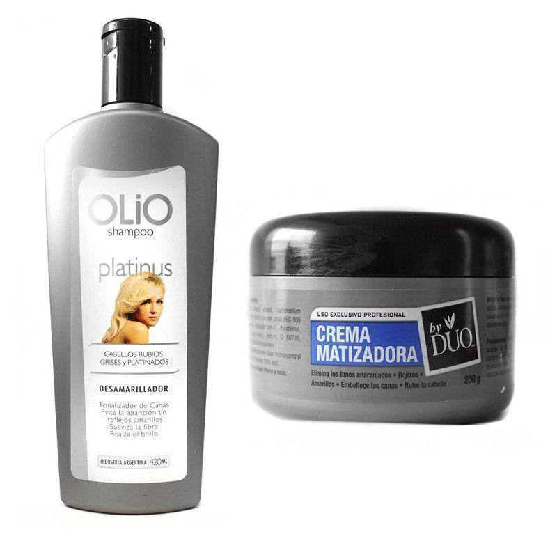 Kit Shampoo Matizador tonos amarillos + Crema Duo-0