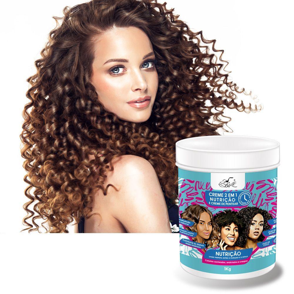 Shampoo coco + crema peinar mascara capilar nutrición rulos-3