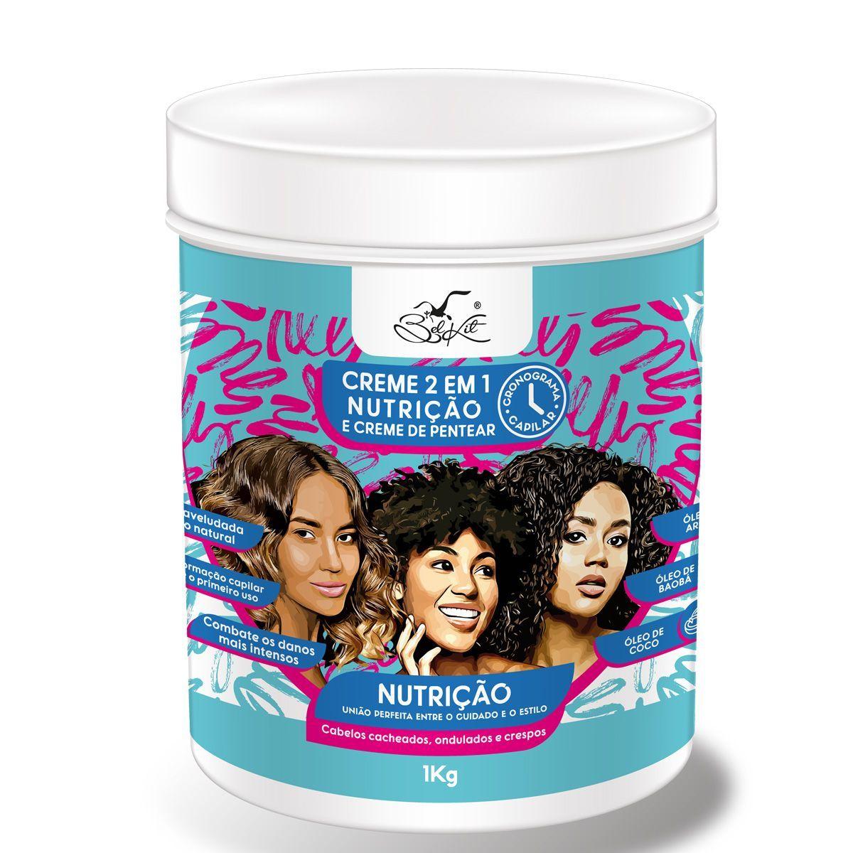 Shampoo coco + crema peinar mascara capilar nutrición rulos-2