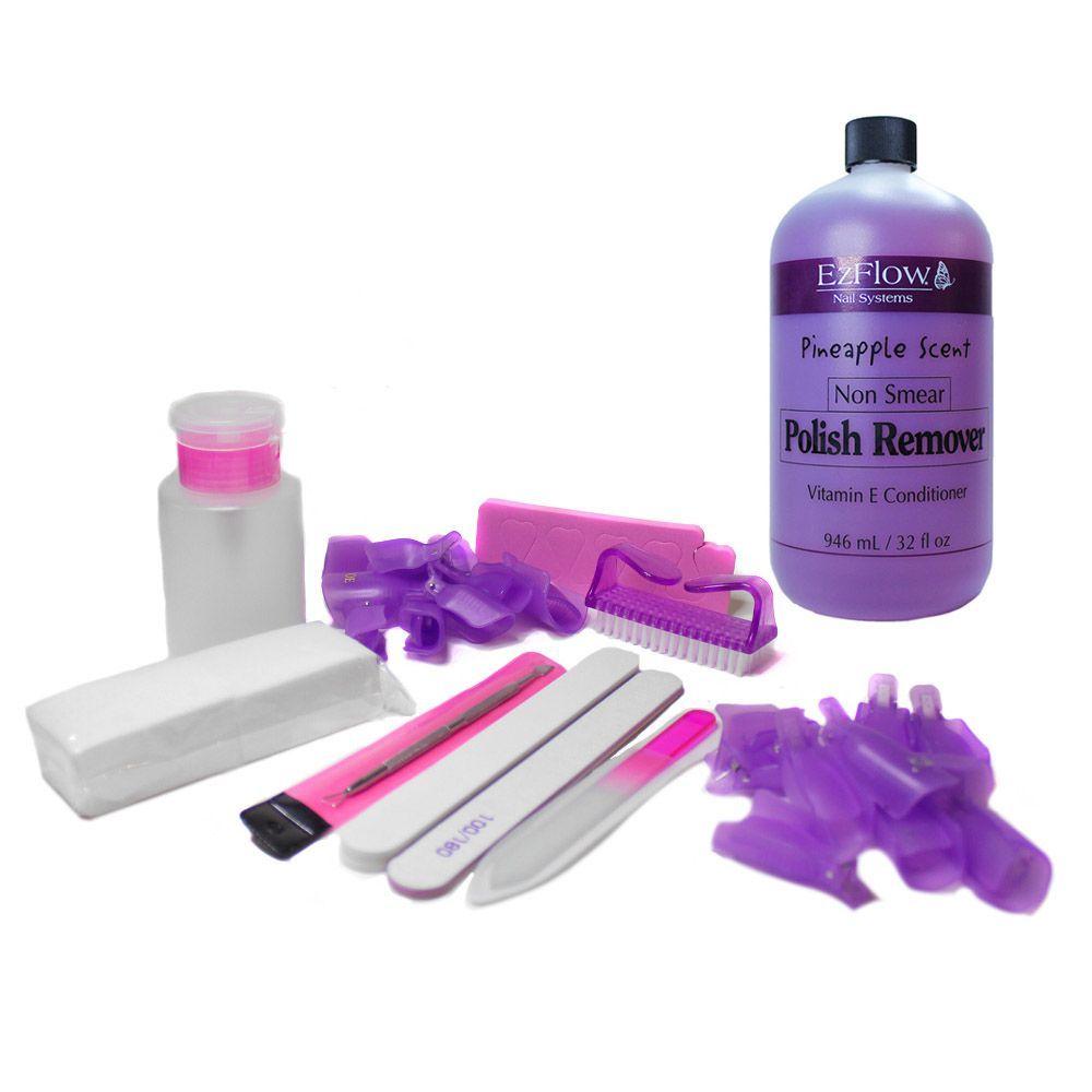 Set removedor uñas acrílicas permanente manos pies Ezflow-0