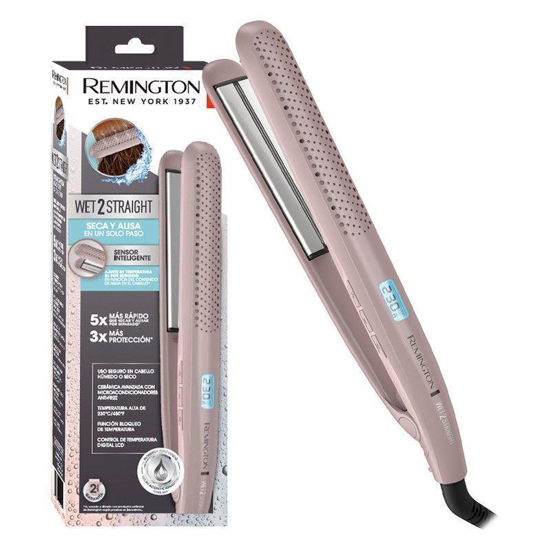 Plancha 2 en 1 alisa y seca pelo húmedo 450°F Remington-0