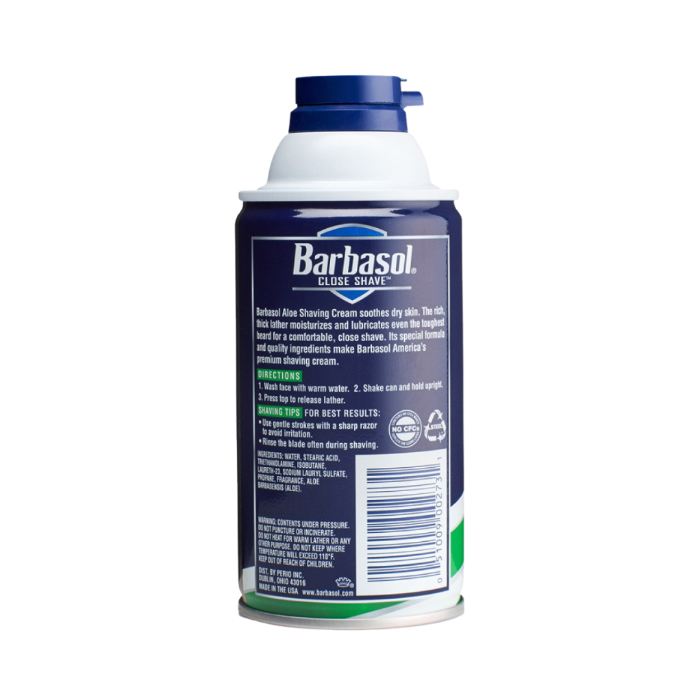  Crema espuma de afeitar rostro cara Barbasol Aloe Vera 283g-1