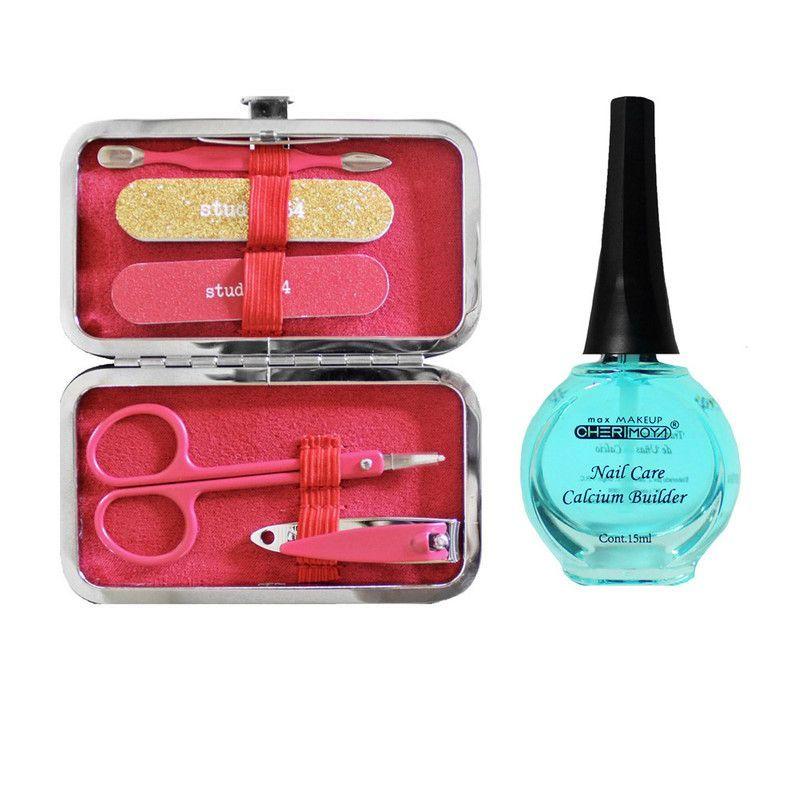 Set de herramientas manicure + tratamiento esmalte calcio -0