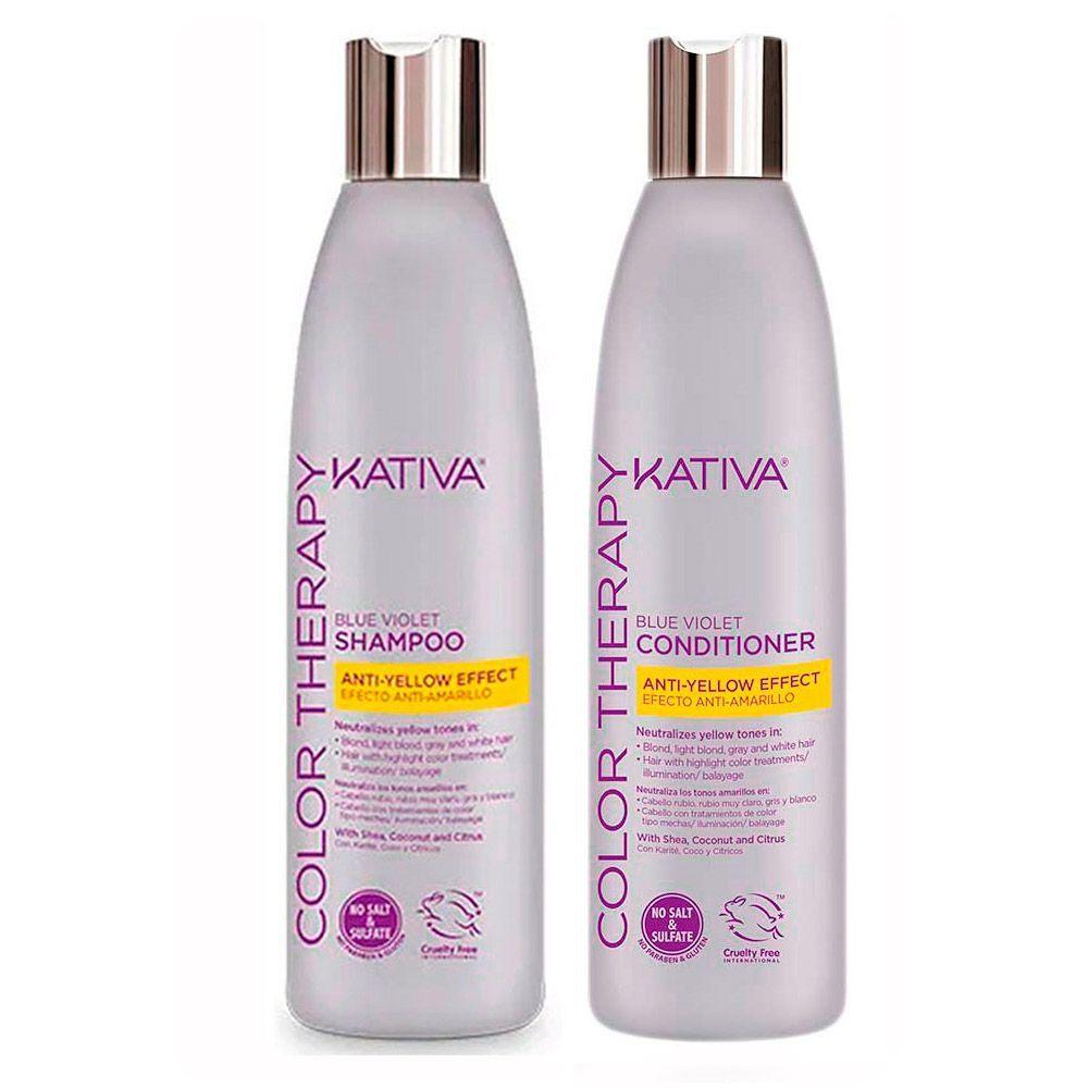 Shampoo matizador + acond balayage anti amarillo Kativa CVL-0