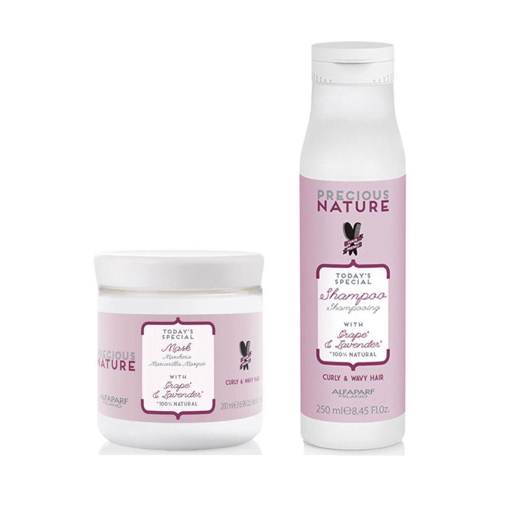 Shampoo Rulos + Máscara Precious Nature Alfaparf-0