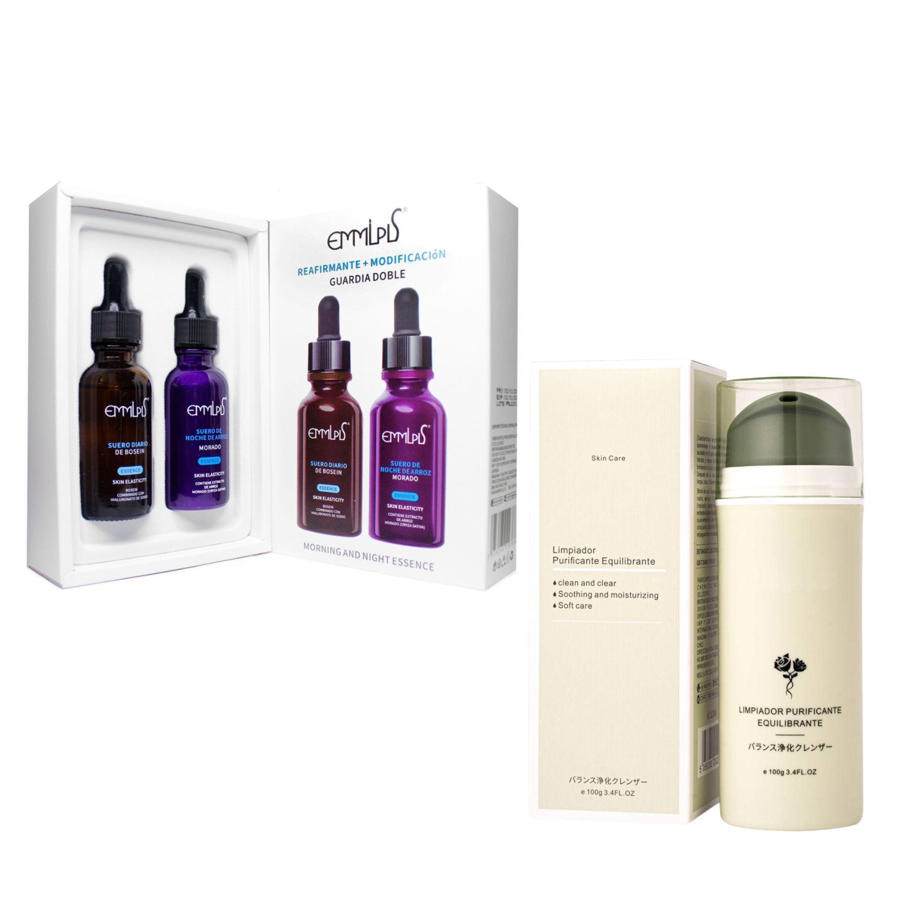 Serum reafirmante día y noche + gel limpieza facial skin care-0