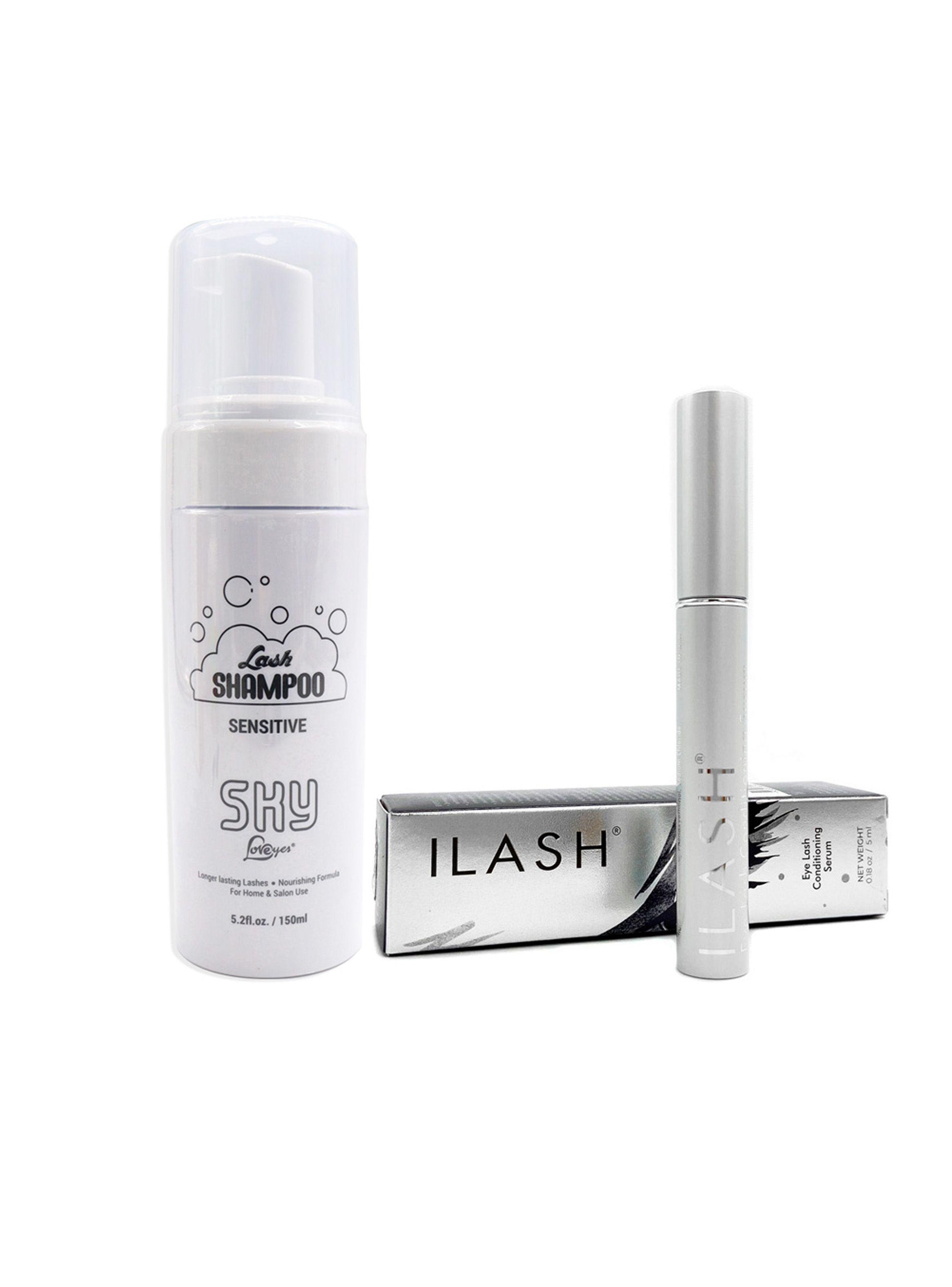 Kit shampoo de pestañas + engrosador Ilash americano-0