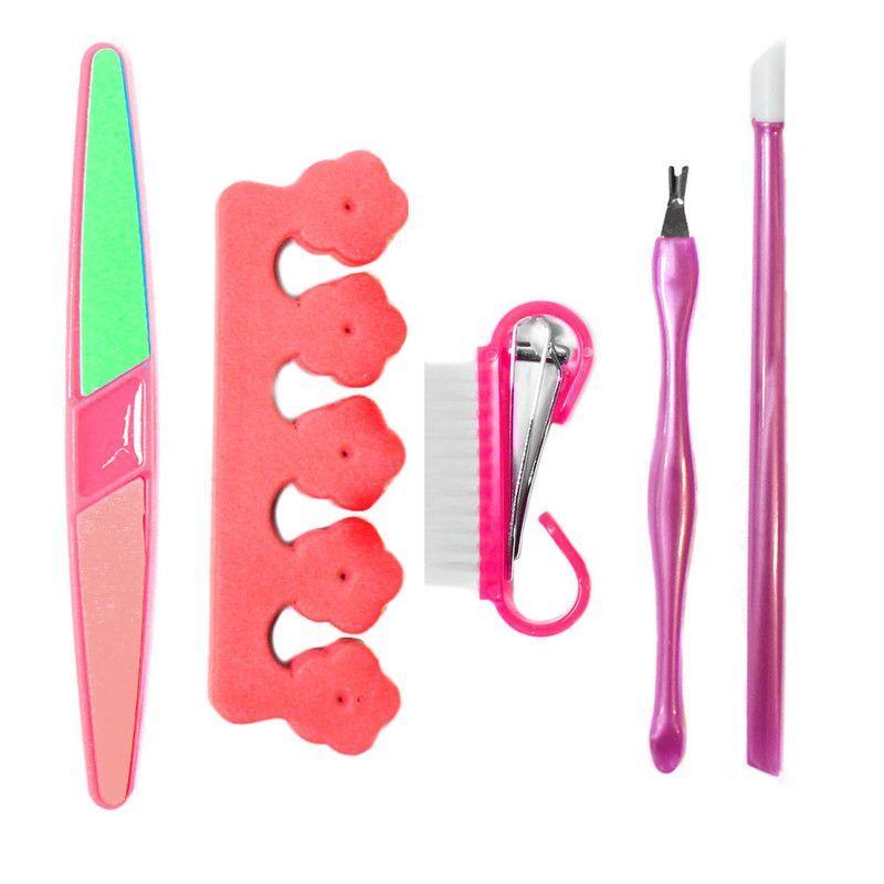 Kit removedor de acrílico esmalte permanente + set manicure-1