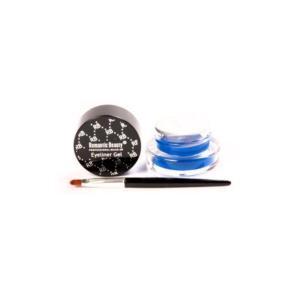 Delineador de ojos Azul en gel waterproof con brocha-1